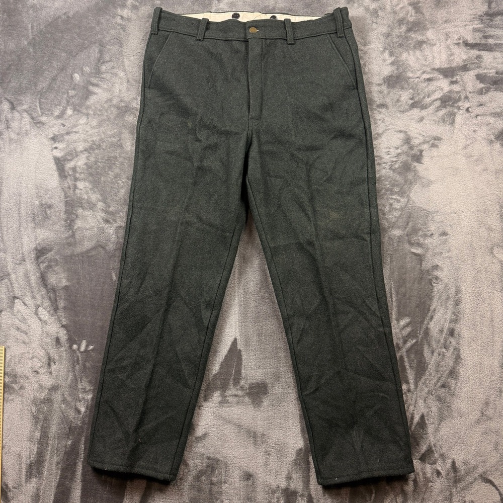Codet Wool Pants Mens 38 Green Heavy Duty Hunting Workwear Canada Vintage 214GR